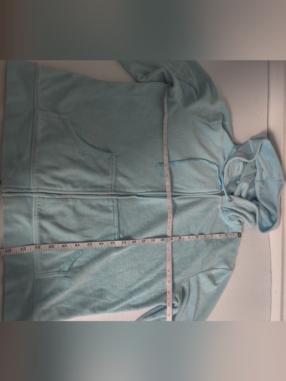 NY&Co. Womens Cozy Light sky blue Cotton-blend Hoodie Sweater Fall Athleisure_XL - Picture 9 of 11